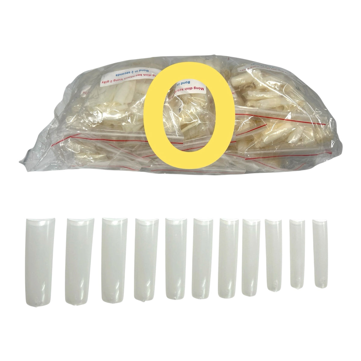HNS NATURAL SQUARE STRAIGHT NAIL TIP