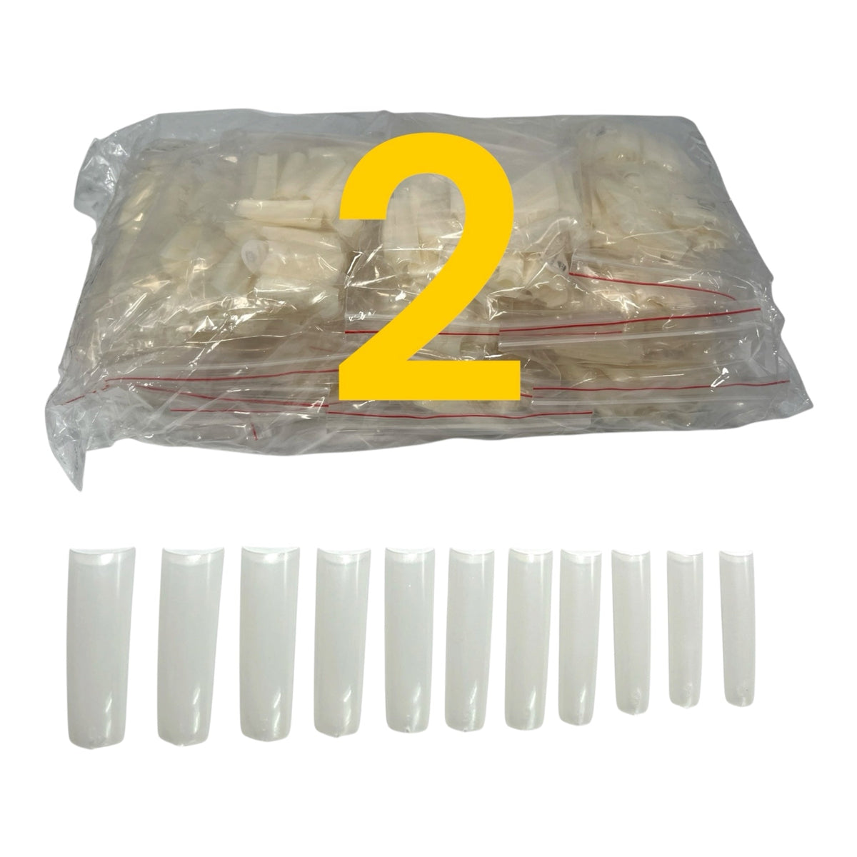 HNS NATURAL SQUARE STRAIGHT NAIL TIP