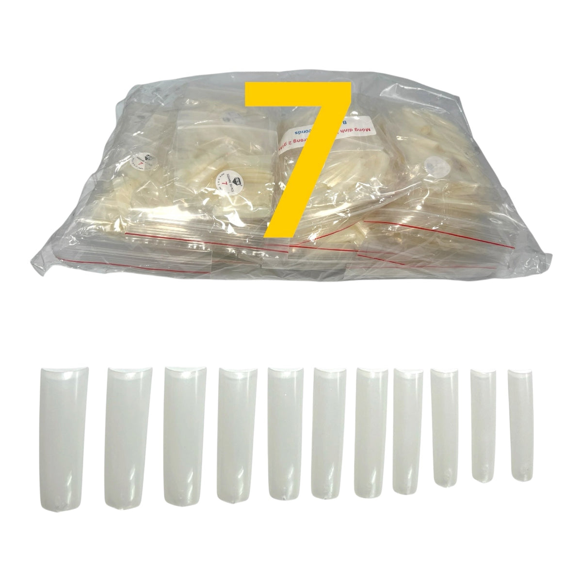 HNS NATURAL SQUARE STRAIGHT NAIL TIP