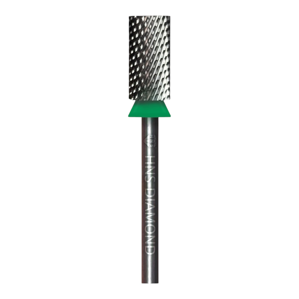 HNS DIAMOND NAIL DRILL BITS 3/32" LARGE BARREL  CROSS CUT (SILVER)