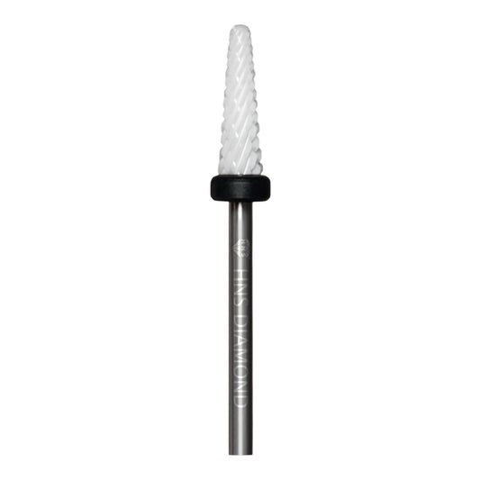 HNS DIAMOND NAIL DRILL BIT 3/32  UNDER NAIL CLEAR WHITE FLAME CERAMIC 5IN1