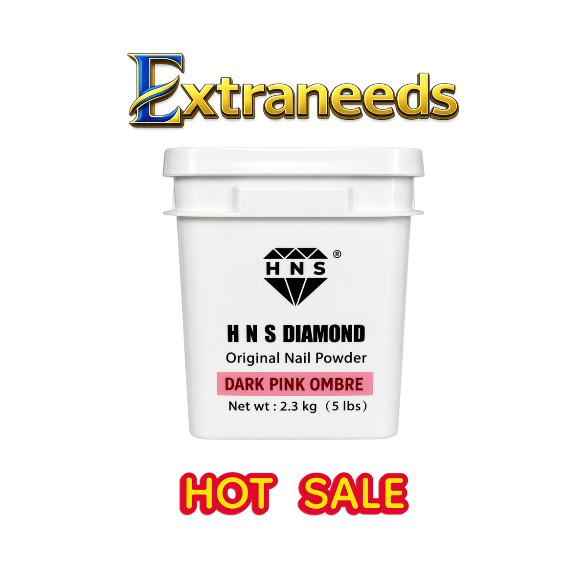 HNS DARK PINK OMBRE 5LBS  FREE 2 TOP  HNS DIAMOND