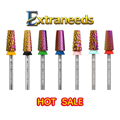 HNS DIAMOND NAIL DRILL BITS 3/32" CROSS CUT BIT 5IN1