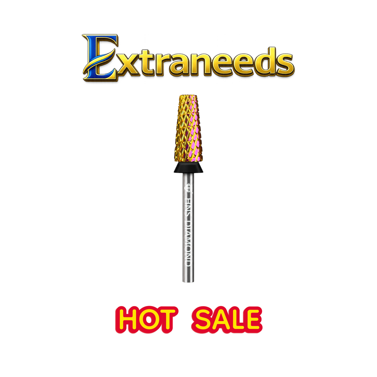 HNS DIAMOND NAIL DRILL BITS 3/32" CROSS CUT BIT 5IN1