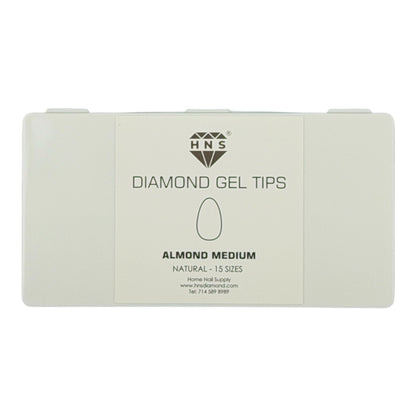 HNS DIAMOND GEL TIPS ALMOND