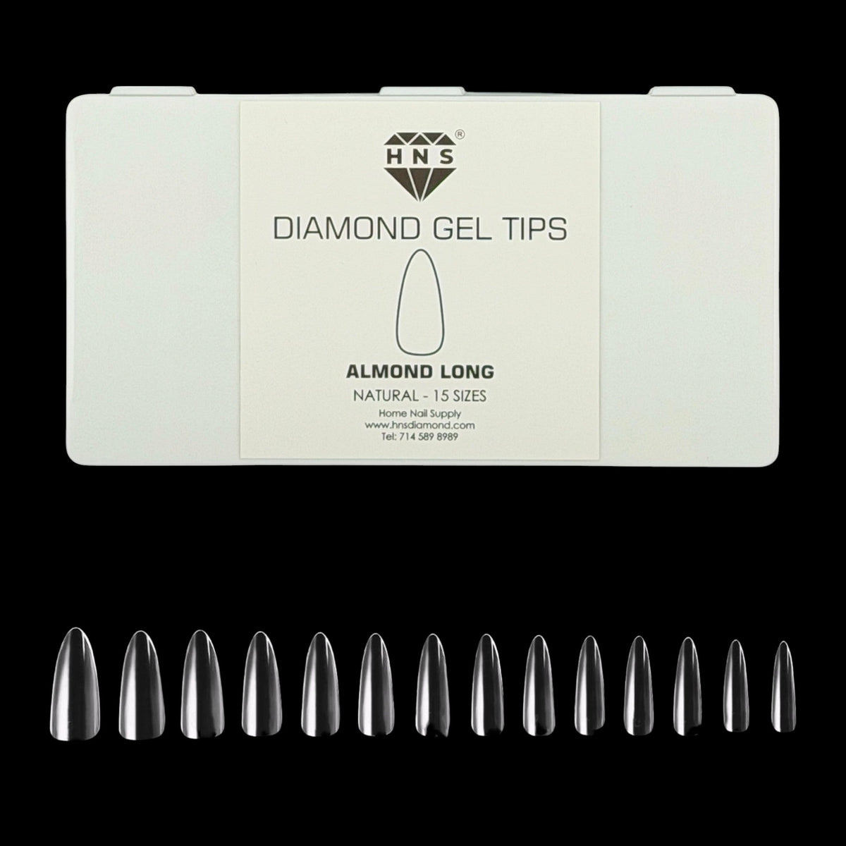 HNS DIAMOND GEL TIPS ALMOND
