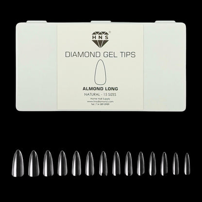 HNS DIAMOND GEL TIPS ALMOND