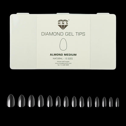 HNS DIAMOND GEL TIPS ALMOND