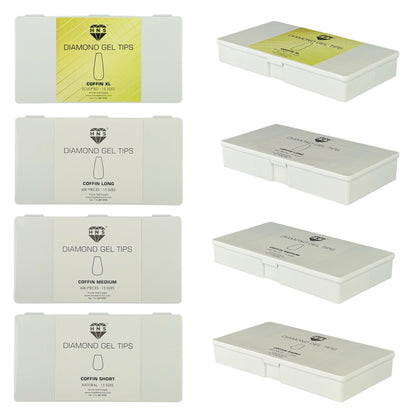 HNS DIAMOND GEL TIPS COFFIN
