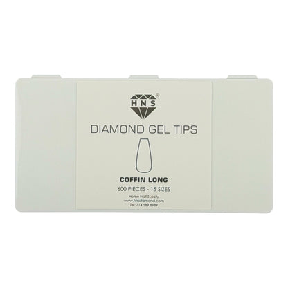 HNS DIAMOND GEL TIPS COFFIN