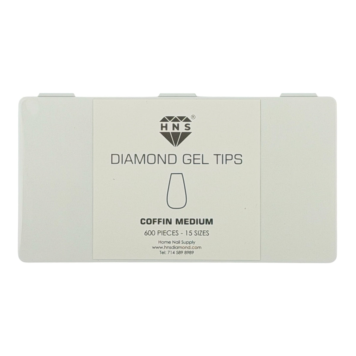 HNS DIAMOND GEL TIPS COFFIN