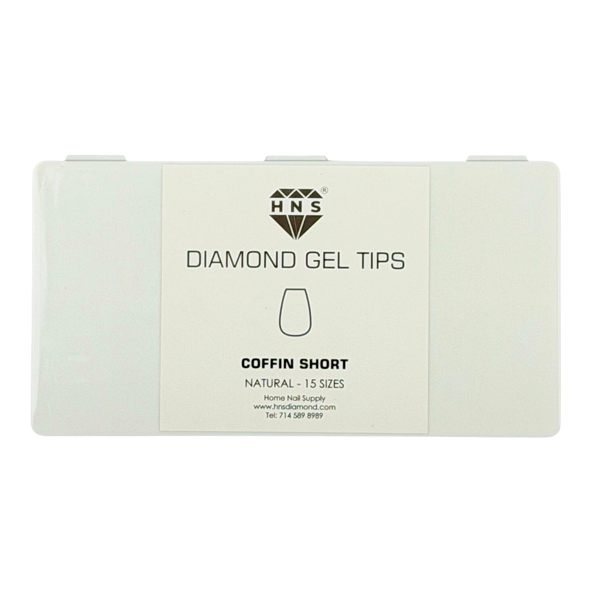 HNS DIAMOND GEL TIPS COFFIN