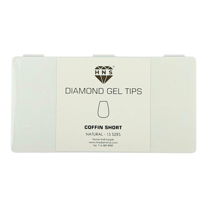 HNS DIAMOND GEL TIPS COFFIN