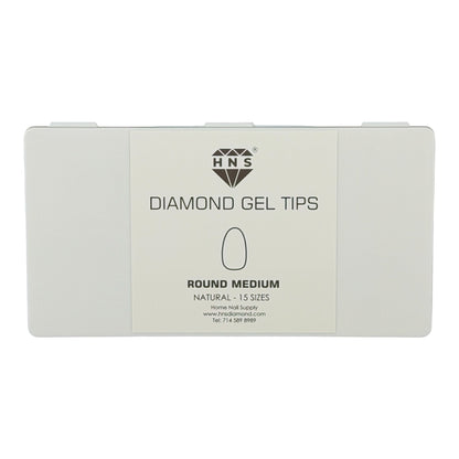 HNS DIAMOND GEL TIPS ROUND