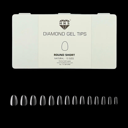 HNS DIAMOND GEL TIPS ROUND