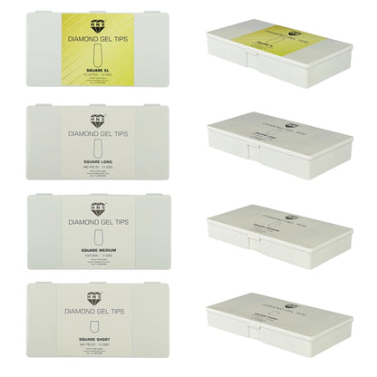 HNS DIAMOND GEL TIPS SQUARE