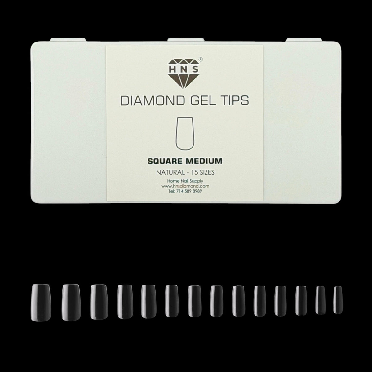 HNS DIAMOND GEL TIPS SQUARE