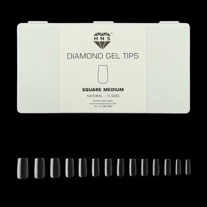 HNS DIAMOND GEL TIPS SQUARE