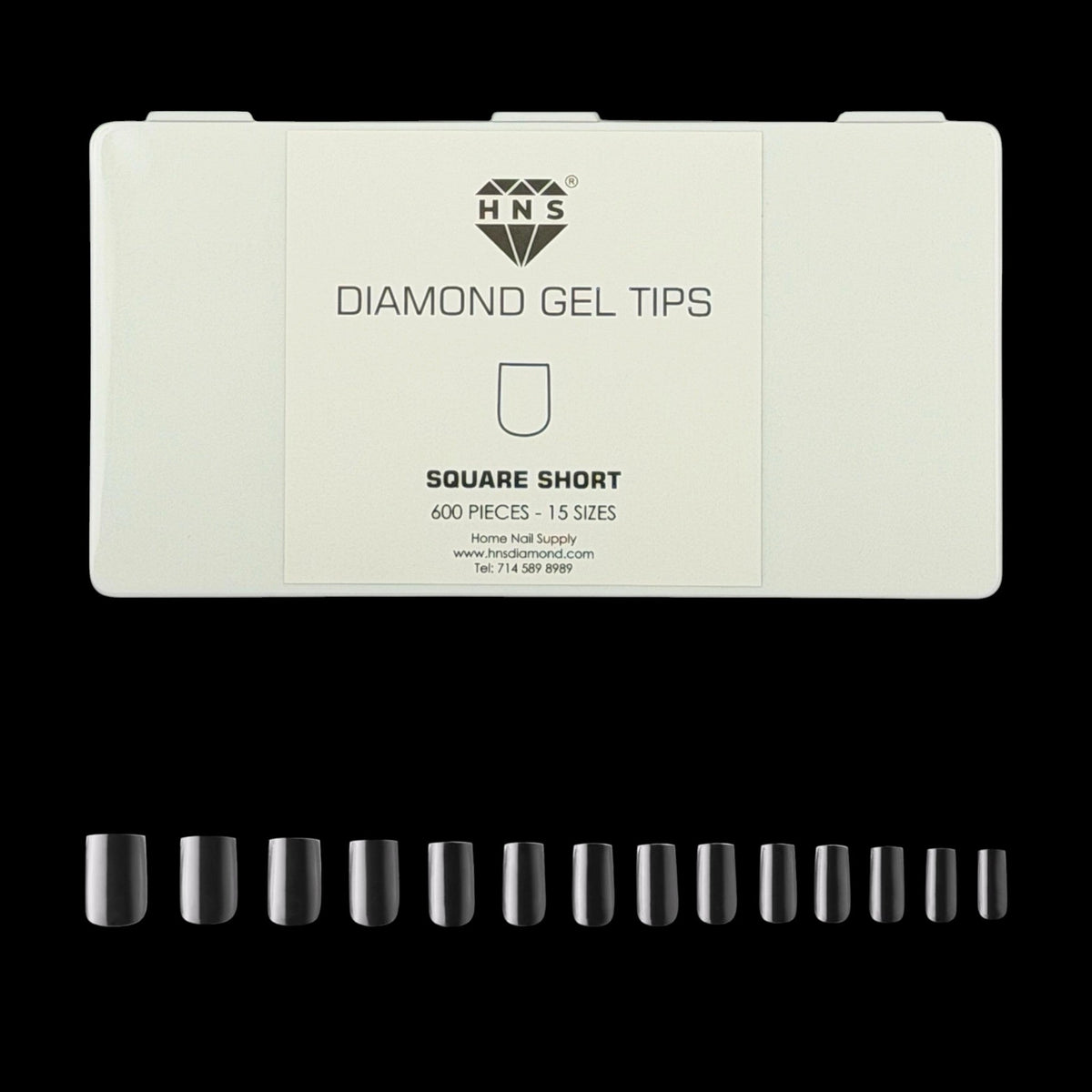 HNS DIAMOND GEL TIPS SQUARE
