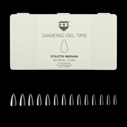 HNS DIAMOND GEL TIPS STILETTO