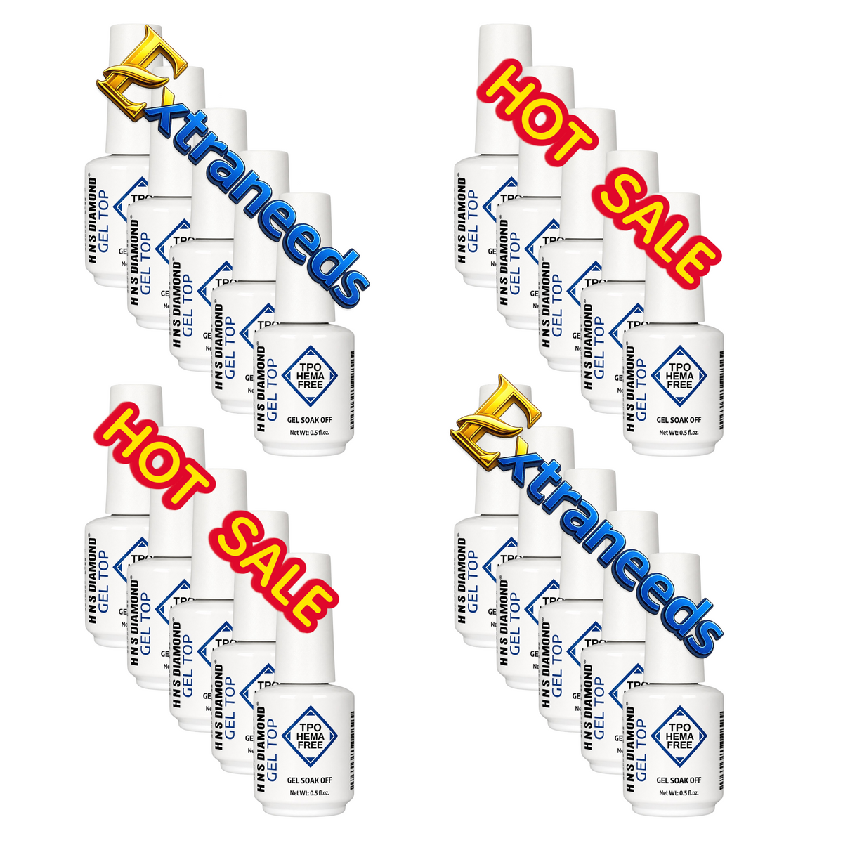 HNS DIAMOND GEL TOP TPO HEMA FREE 0.5OZ