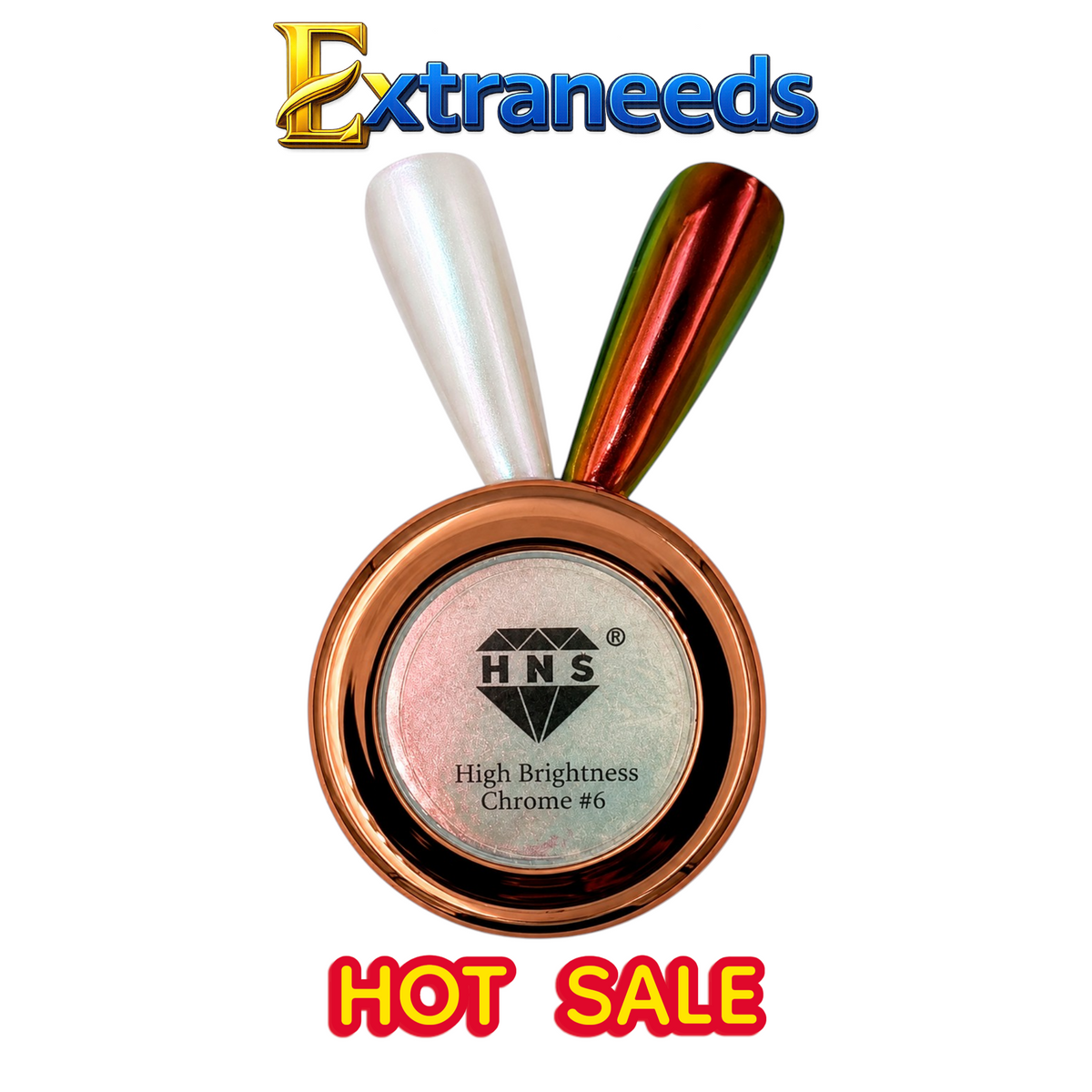 HNS UNICORN  CHROME POWDER 12 COLORS COLECCTION free 2 base chorme HNS