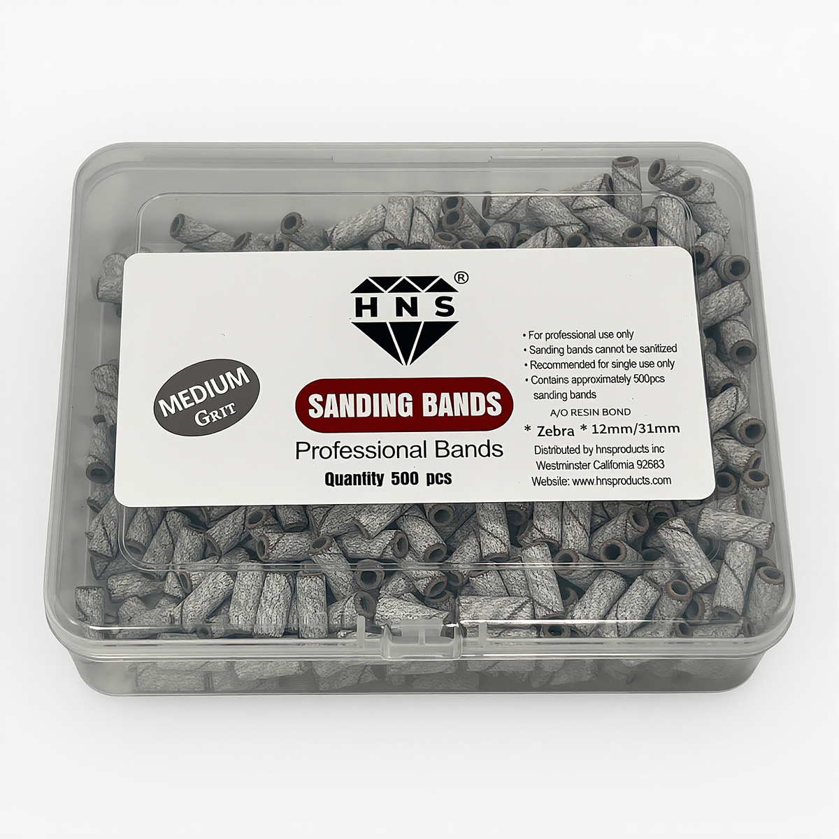 HNS MINI SANDING BANDS ZEBRA 500 PCS IN BOX