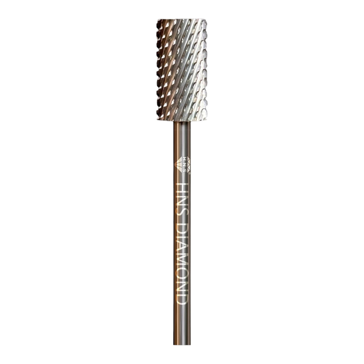 HNS DIAMOND NAIL DRILL BITS 3/32" LARGE BARREL  CROSS CUT (SILVER)