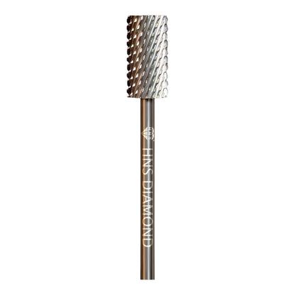 HNS DIAMOND NAIL DRILL BITS 3/32" LARGE BARREL  CROSS CUT (SILVER)