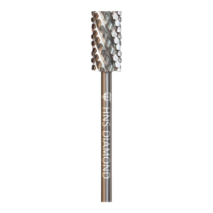 HNS DIAMOND NAIL DRILL BITS 3/32" LARGE BARREL  CROSS CUT (SILVER)