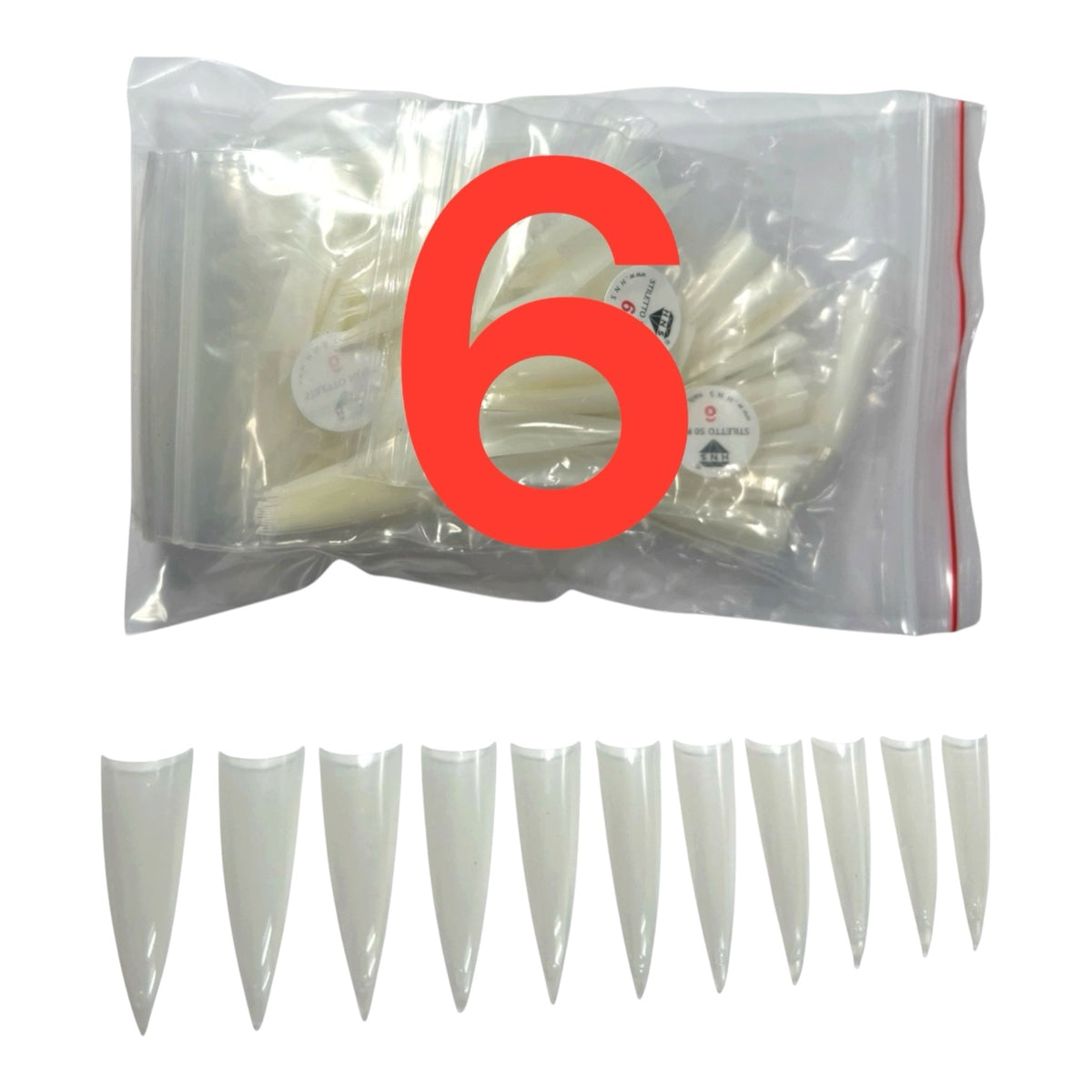 HNS NATURAL STILETTO STRAIGHT TIP