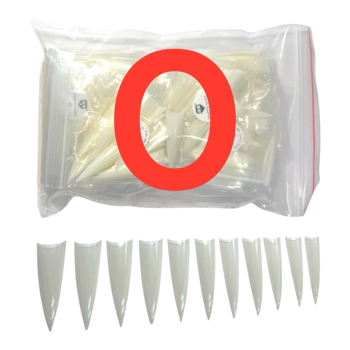 HNS NATURAL STILETTO STRAIGHT TIP