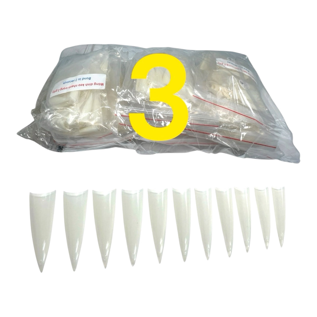 HNS NATURAL STILETTO STRAIGHT TIP