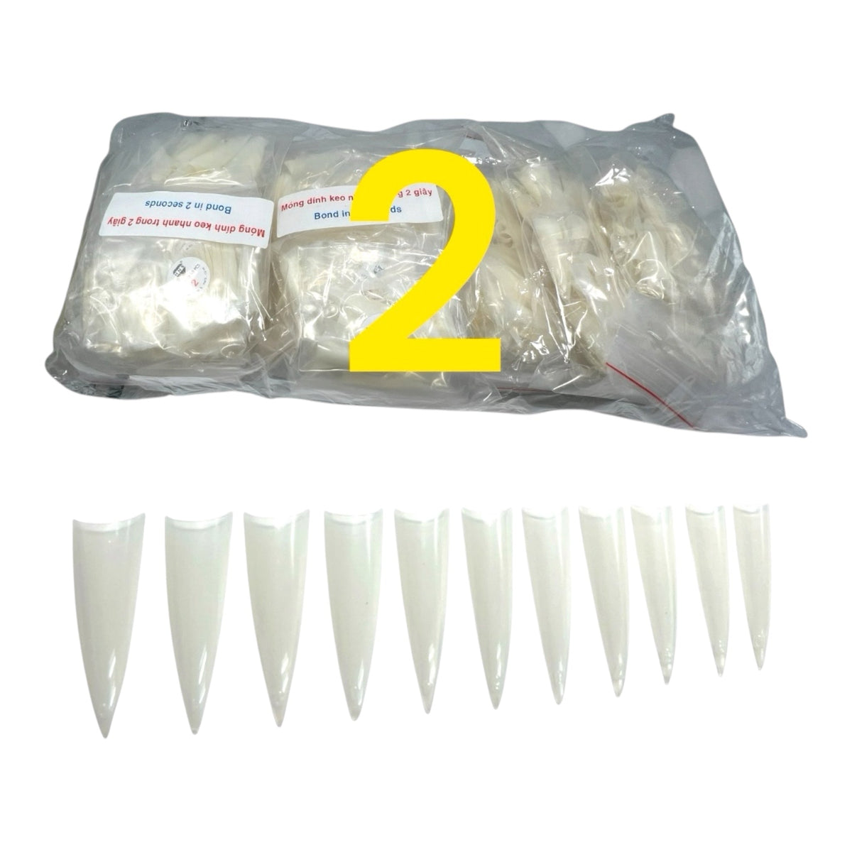HNS NATURAL STILETTO STRAIGHT TIP