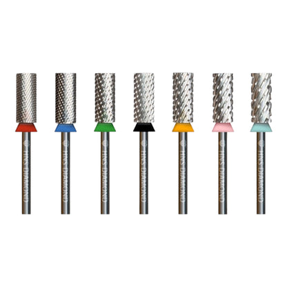 HNS DIAMOND NAIL DRILL BITS 3/32" SMALL BARREL  CROSS CUT (SILVER)