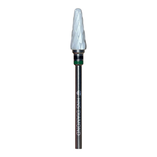 HNS DIAMOND NAIL DRILL BIT 3/32  WHITE FLAME CERAMIC 5IN1
